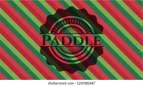 Paddle christmas emblem background.