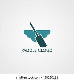 Paddle Cloud Logo Design Template.