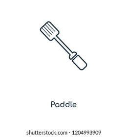 Paddle concept line icon. Linear Paddle concept outline symbol design. This simple element illustration can be used for web and mobile UI/UX.