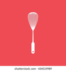 Paddle For Cooking Flat Icon On Red Background