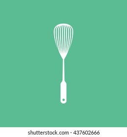 Paddle For Cooking Flat Icon On Green Background