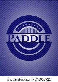 Paddle emblem with jean texture