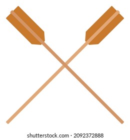 paddle flat clipart vector illustration