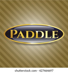 Paddle gold emblem or badge