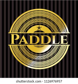 Paddle gold shiny badge
