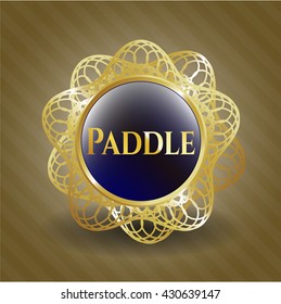 Paddle golden badge or emblem