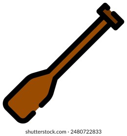 paddle icon with flat outline style
