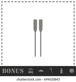 Paddle icon flat. Simple vector symbol and bonus icon