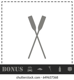 Paddle icon flat. Simple vector symbol and bonus icon