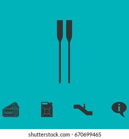 Paddle icon flat. Simple vector symbol and bonus icon