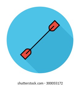 Paddle icon. Flat vector related icon whit long shadow for web and mobile applications. It can be used as - logo, pictogram, icon, infographic element. Vector Illustration. 
