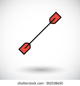 Paddle icon. Flat vector related icon whit long shadow for web and mobile applications. It can be used as - logo, pictogram, icon, infographic element. Vector Illustration. 