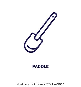 paddle icon from kitchen collection. Thin linear paddle, sport, competition outline icon isolated on white background. Line vector paddle sign, symbol for web and mobile