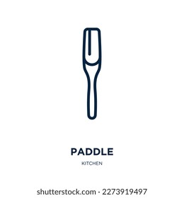 paddle icon from kitchen collection. Thin linear paddle, sea, summer outline icon isolated on white background. Line vector paddle sign, symbol for web and mobile