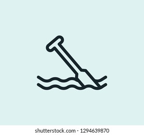 Paddle icon line isolated on clean background. Paddle icon concept drawing icon line in modern style. Vector illustration for your web mobile logo app UI design.