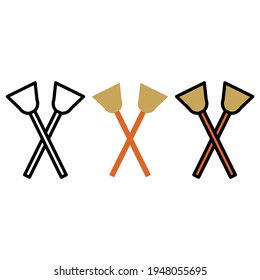 paddle icon, paddle icon set, various types of paddle icon styles