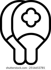paddle icon. Thin linear style design isolated on white background
