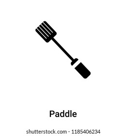 Paddle icon vector isolated on white background, logo concept of Paddle sign on transparent background, filled black symbol