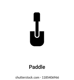 Paddle icon vector isolated on white background, logo concept of Paddle sign on transparent background, filled black symbol