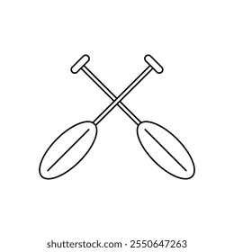 Paddel-Symbol, Vektor. Ruderillustrationszeichen. Rudersymbol oder -logo.