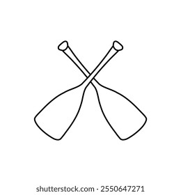 Paddle icon vector. Oar illustration sign. Rowing symbol or logo.