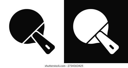 Estilo de fundo branco e preto do ícone da pá