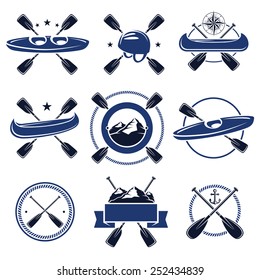 paddle labels and elements set. Vector