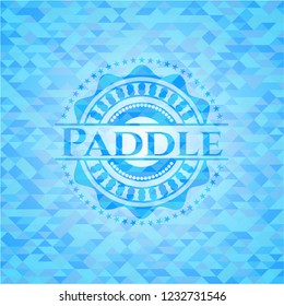 Paddle light blue mosaic emblem