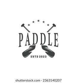 Paddle Logo, Boat Paddle Design Vector Illustration Symbol Simple Design