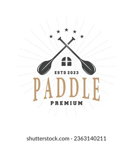 Paddle Logo, Boat Paddle Design Vector Illustration Symbol Simple Design