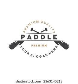 Paddle Logo, Boat Paddle Design Vector Illustration Symbol Simple Design