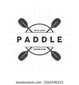 Paddle Logo, Boat Paddle Design Vector Illustration Symbol Simple Design