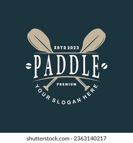 Paddle Logo, Boat Paddle Design Vector Illustration Symbol Simple Design