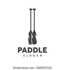 Paddle Logo, Boat Paddle Vector, Crossed Paddle Icon, Illustration Symbol Simple Design