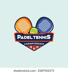 paddle logo paddle tennis tournament logo icon badge