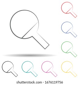 Paddle multi color set icon. Simple thin line, outline vector of fitness icons for ui and ux, website or mobile application