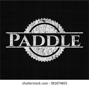 Paddle on blackboard