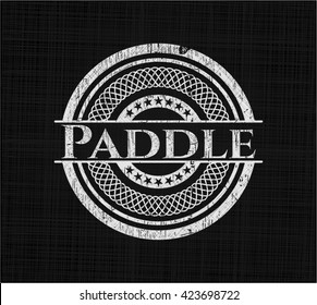 Paddle on blackboard