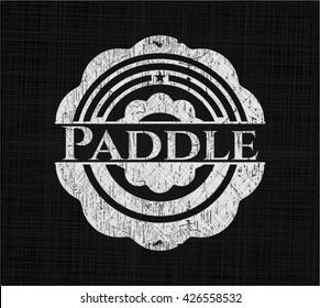 Paddle on blackboard