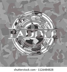 Paddle on grey camo texture