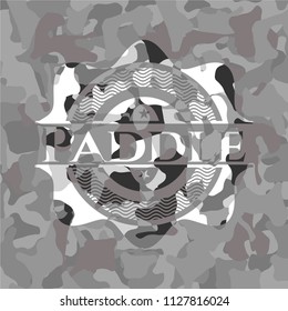 Paddle on grey camo texture