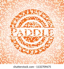 Paddle orange mosaic emblem