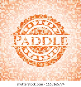 Paddle orange mosaic emblem