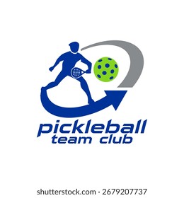 Paddle Pickleball Sports Team Club Logo Template Vetor