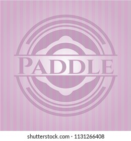 Paddle pink emblem. Retro