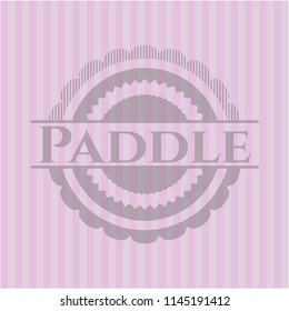 Paddle pink emblem. Vintage.