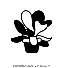 Paddelpflanzensymbol in der Vektorgrafik. Firmenzeichen