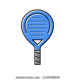 paddle racket color icon vector. paddle racket sign. isolated symbol illustration