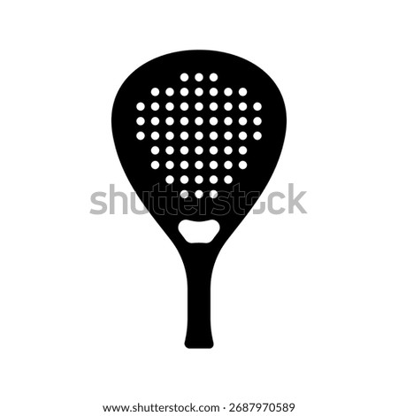 Paddle racket icon isolated on white background.