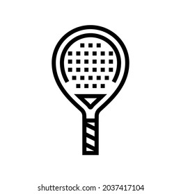 paddle racket line icon vector. paddle racket sign. isolated contour symbol black illustration